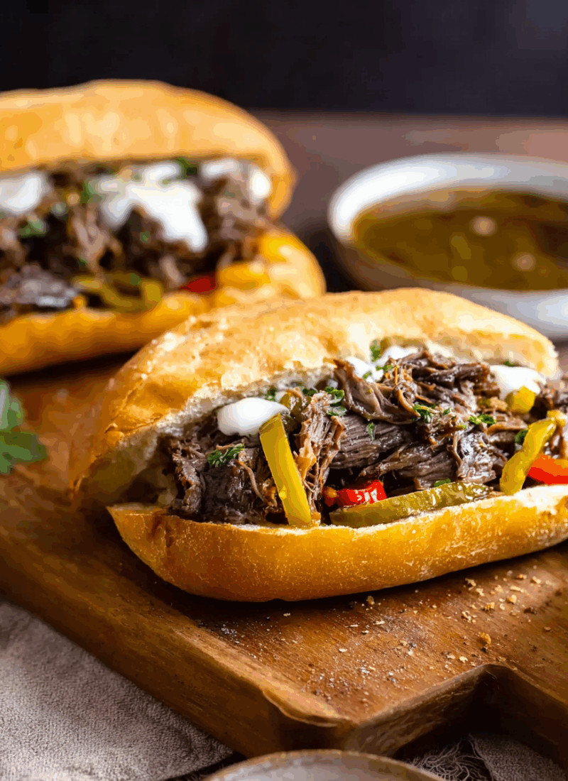 Italian Beef Sandwich with Roasted Garlic Aioli