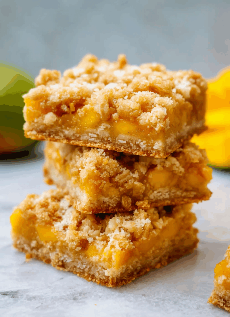 Mango Bars with Oatmeal Crumble Topping