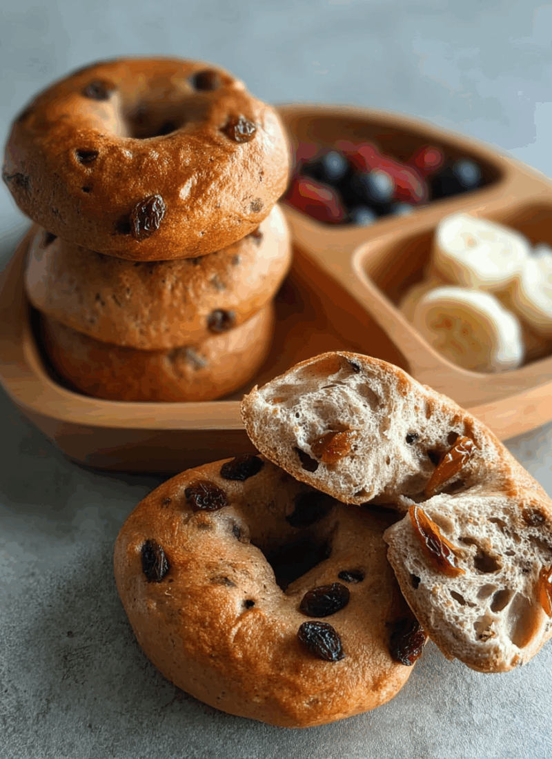 Cinnamon and Raisin Bagels