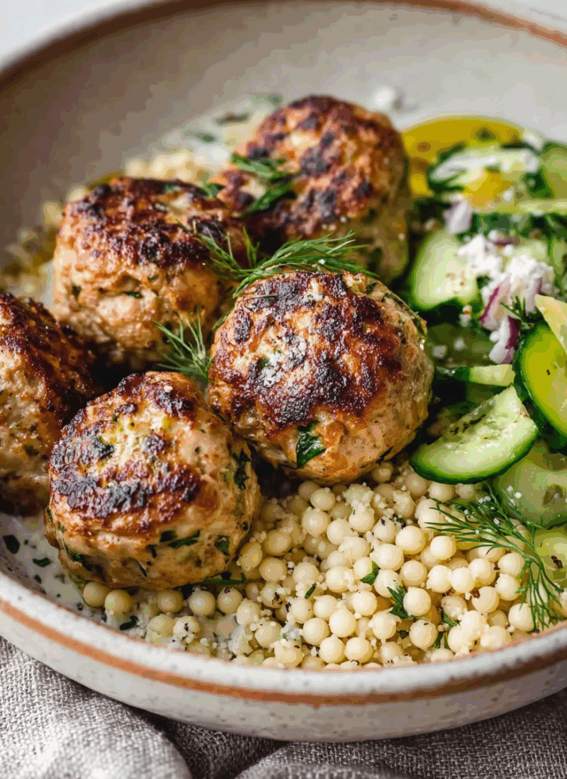 Herby Greek Chicken Meatballs