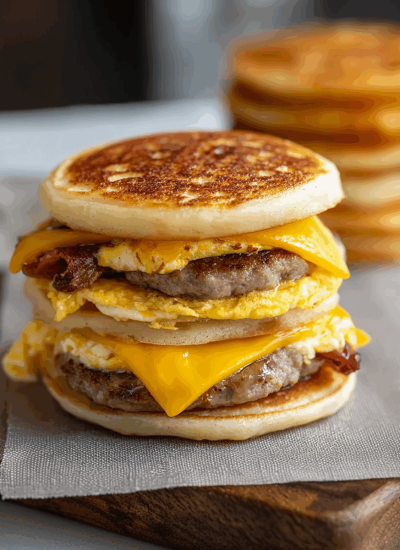 Homemade McGriddle Breakfast Sandwiches