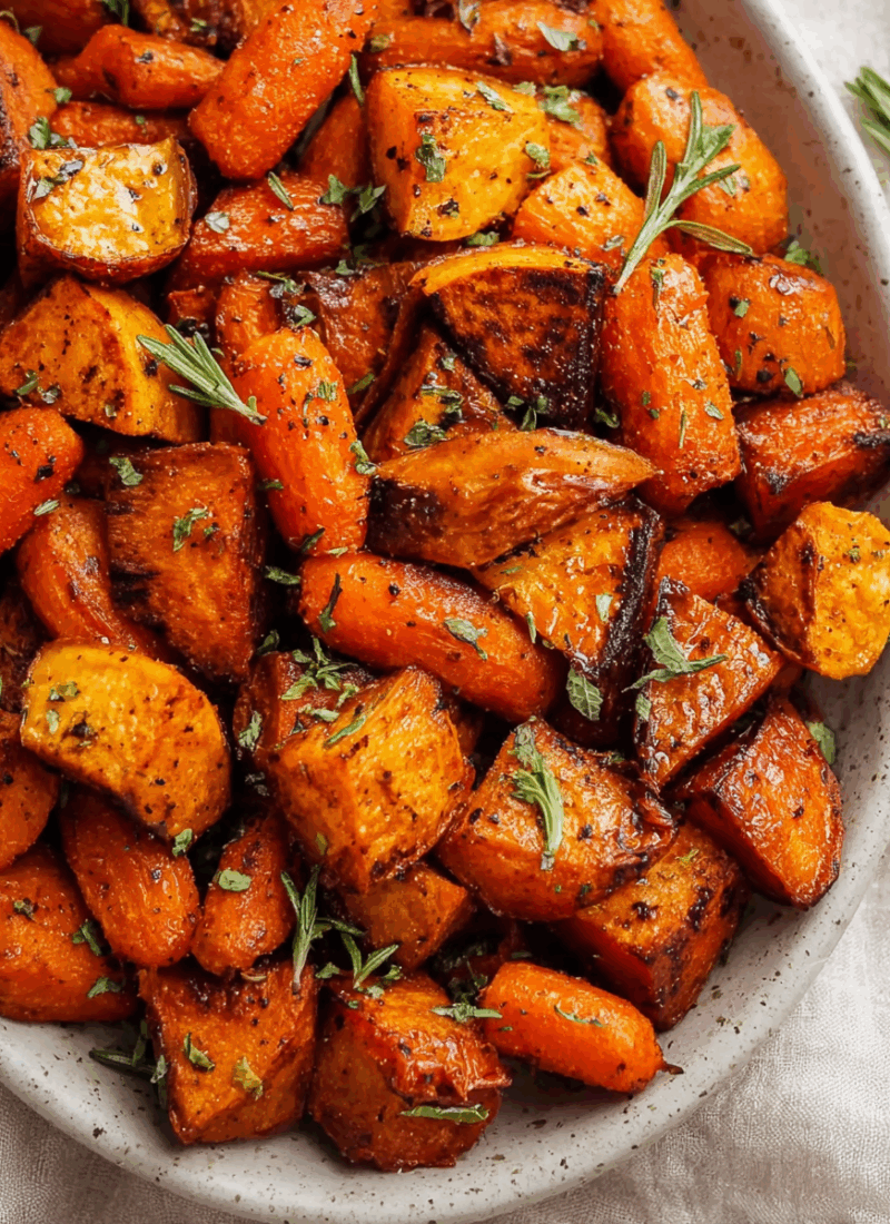 Roasted Sweet Potatoes & Carrots