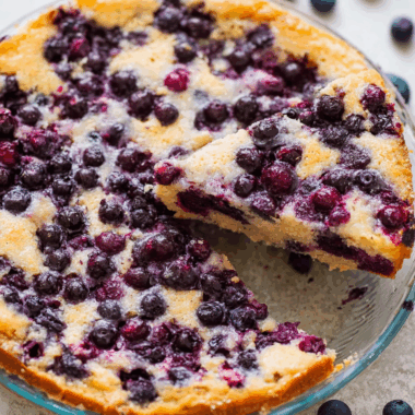 Crustless Blueberry Pie