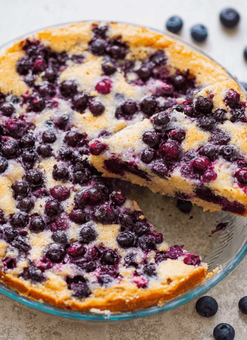 Crustless Blueberry Pie