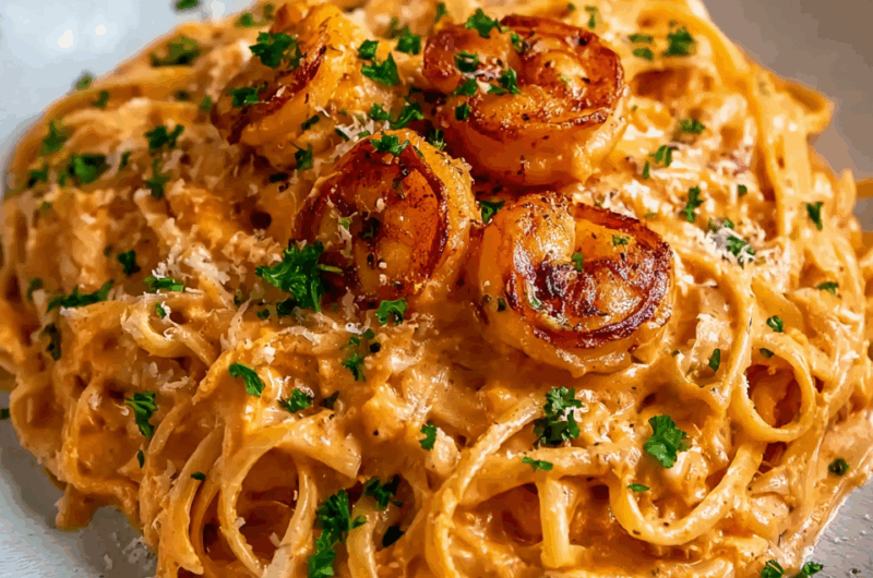 Creamy Shrimp Linguine
