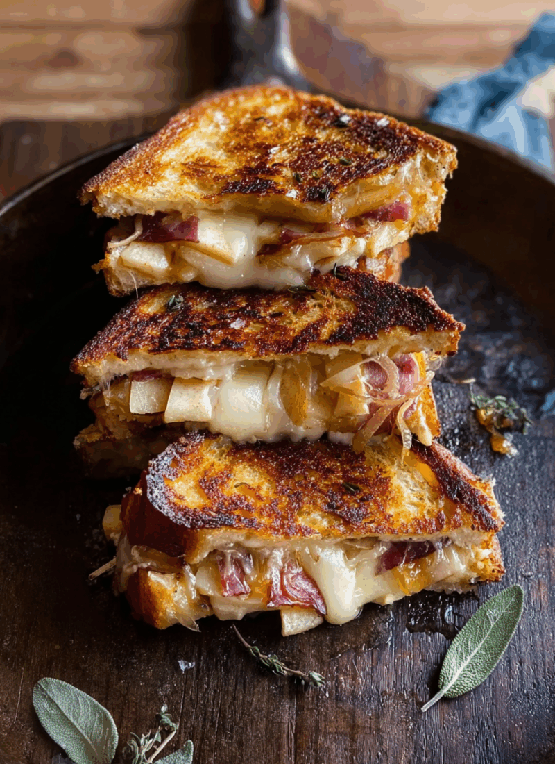 French Onion and Apple Grilled Cheese