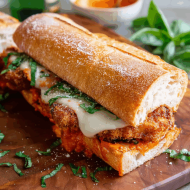 Vodka Sauce Chicken Parmesan Sandwich