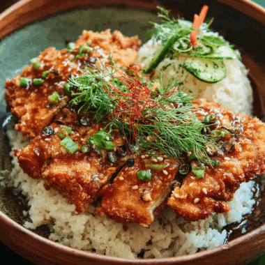 Taiwanese Fried Chicken Cutlet with Orange Honey and Miso Glaze