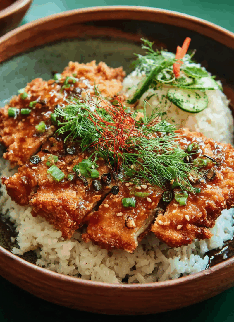 Taiwanese Fried Chicken Cutlet with Orange Honey and Miso Glaze