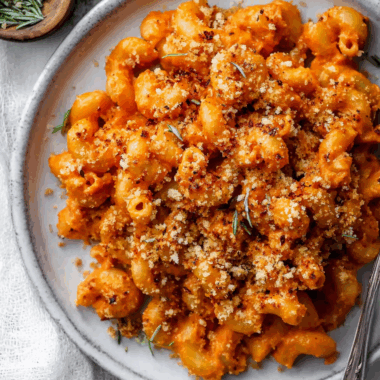 Creamy Vodka Sauce Pasta with Toasty Rosemary Breadcrumbs