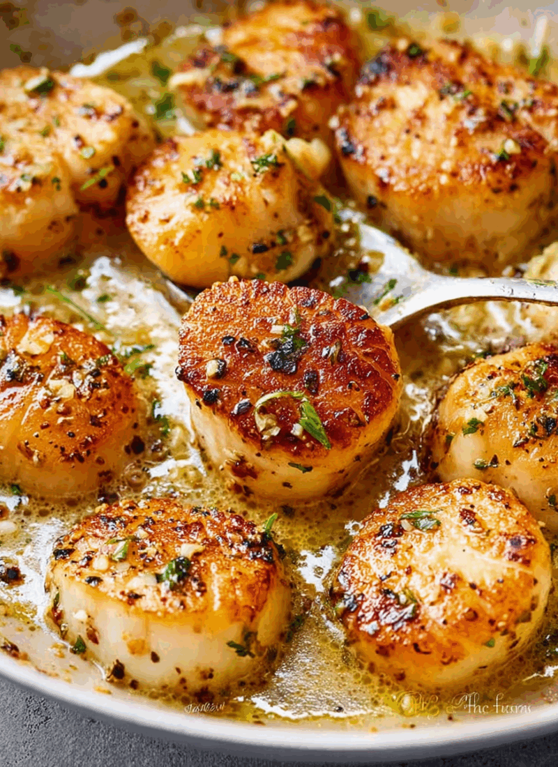 Pan Seared Scallops with Lemon Garlic Sauce
