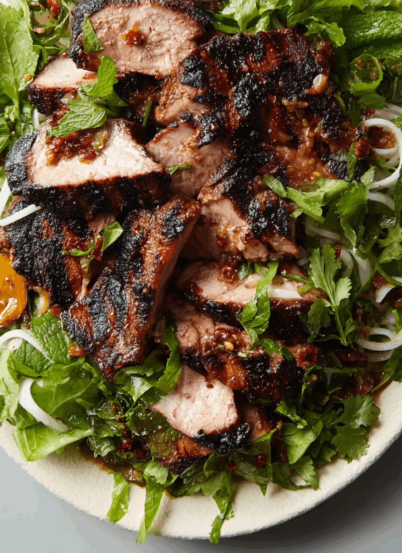 Sweet and Salty Grilled Pork With Citrus and Herbs