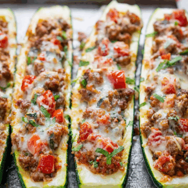 Sausage Zucchini Boats