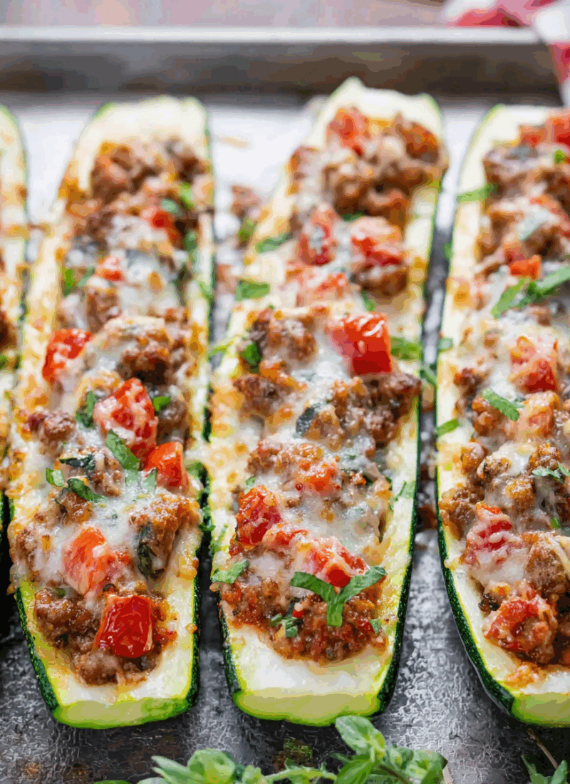 Sausage Zucchini Boats