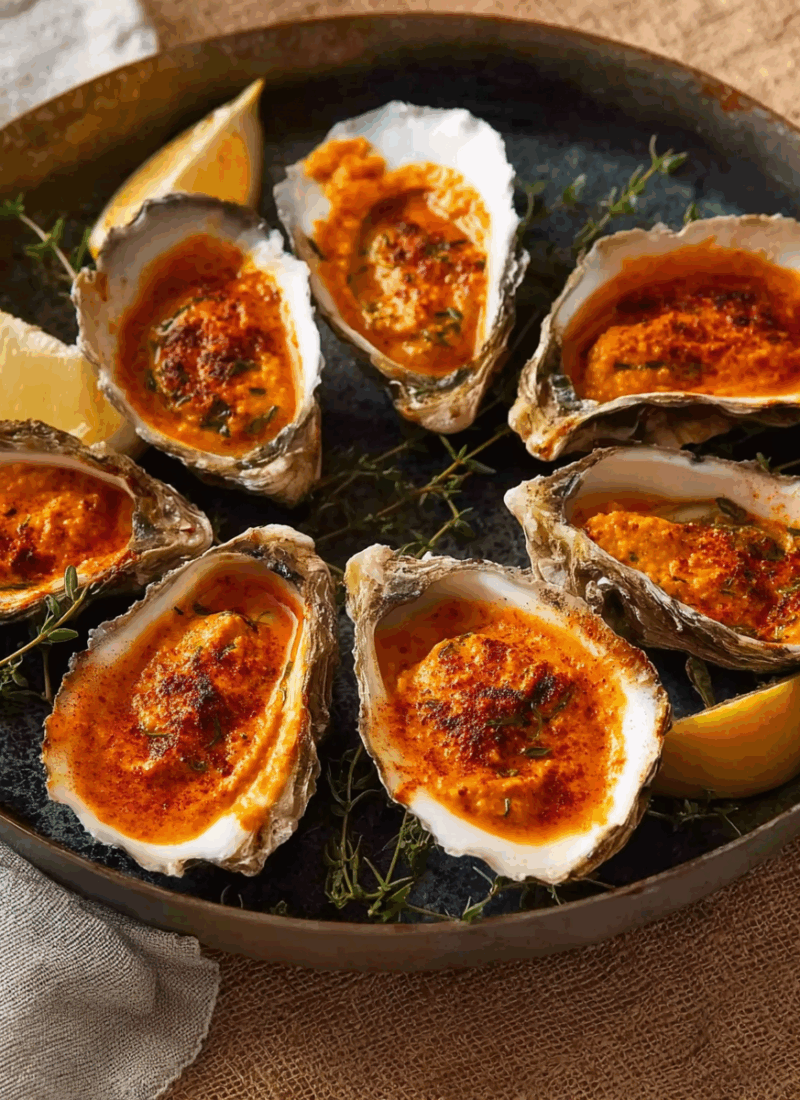Barbecued Oysters with Smoky Uni Butter
