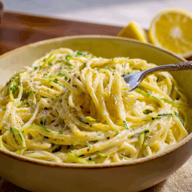 Creamy Lemon Zucchini Pasta