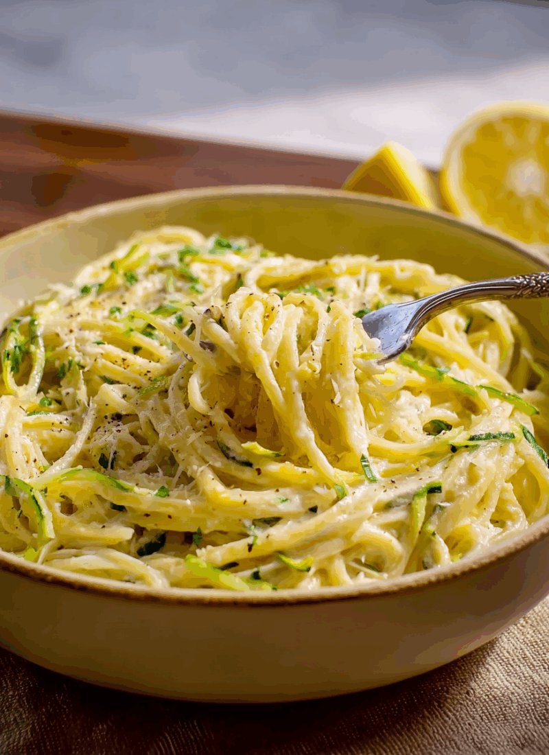 Creamy Lemon Zucchini Pasta