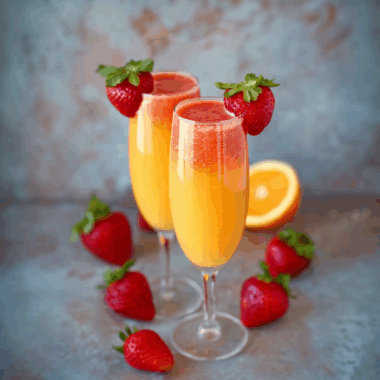 Strawberry Mango Mimosas