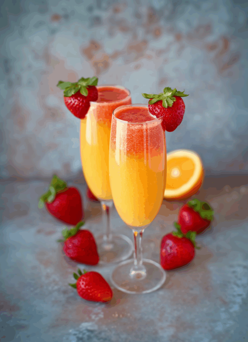 Strawberry Mango Mimosas