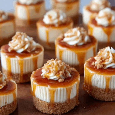 Mini Dulce de Leche Cheesecakes