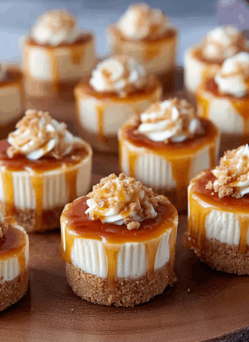 Mini Dulce de Leche Cheesecakes