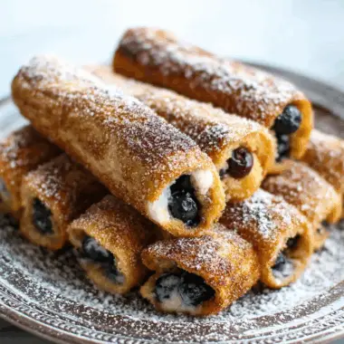 Blueberry French Toast Roll Ups
