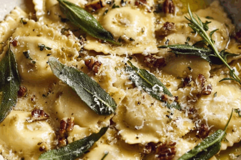 Ravioli with Sage Butter Sauce
