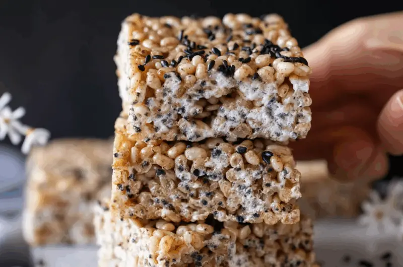 Black Sesame Rice Krispie Treats