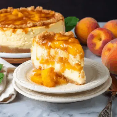 Peach Cobbler Cheesecake