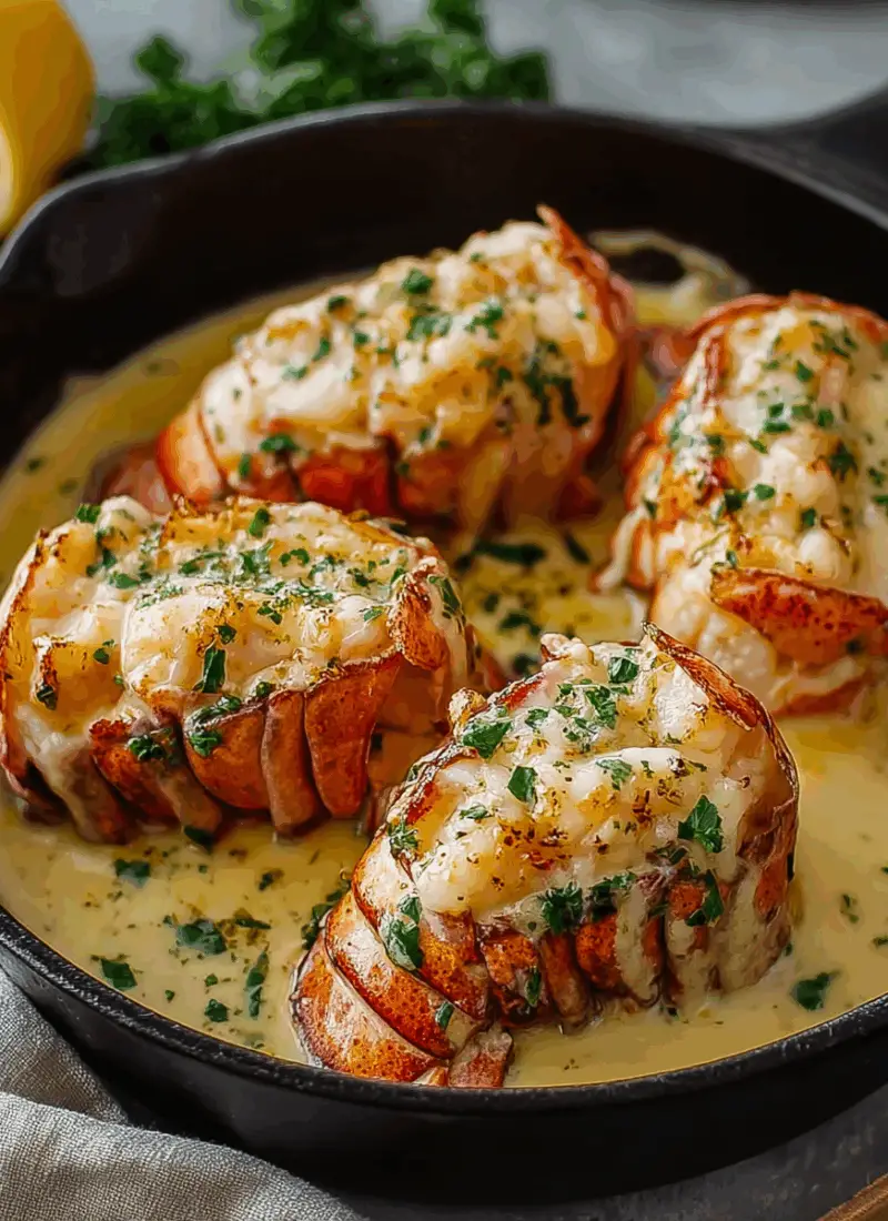 Creamy Garlic Butter Lobster Tails