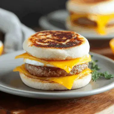 Copycat McDonald's Sausage, Egg, & Cheese McMuffin