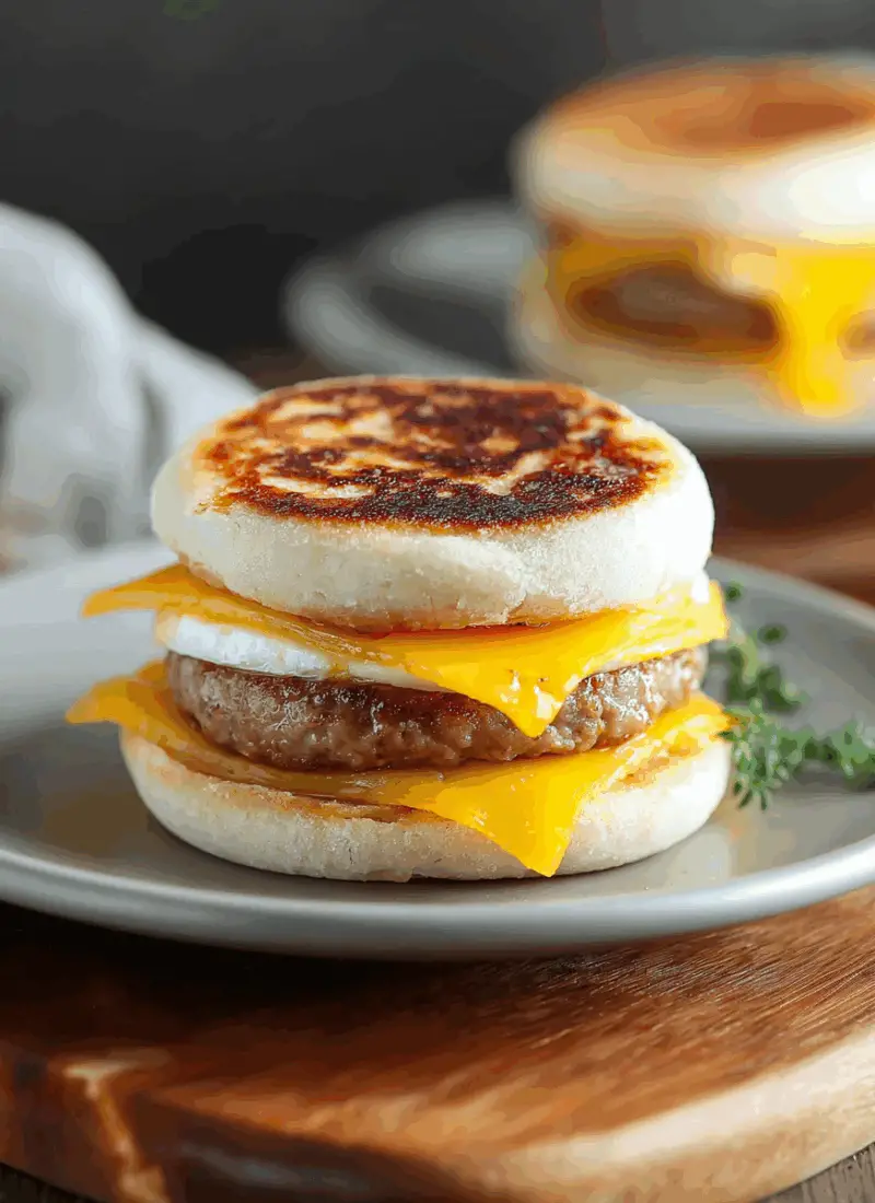 Copycat McDonald's Sausage, Egg, & Cheese McMuffin