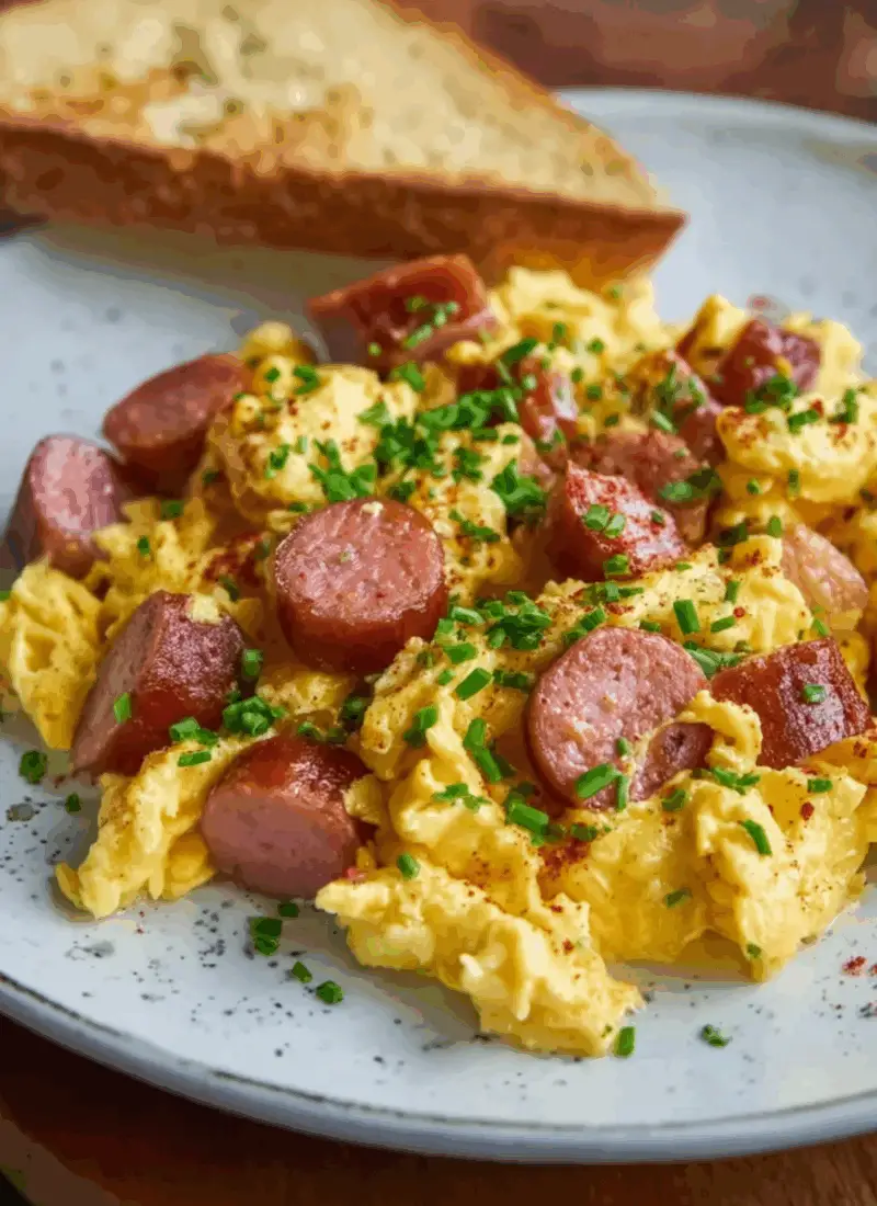 Scrambled Eggs with Polish Kielbasa