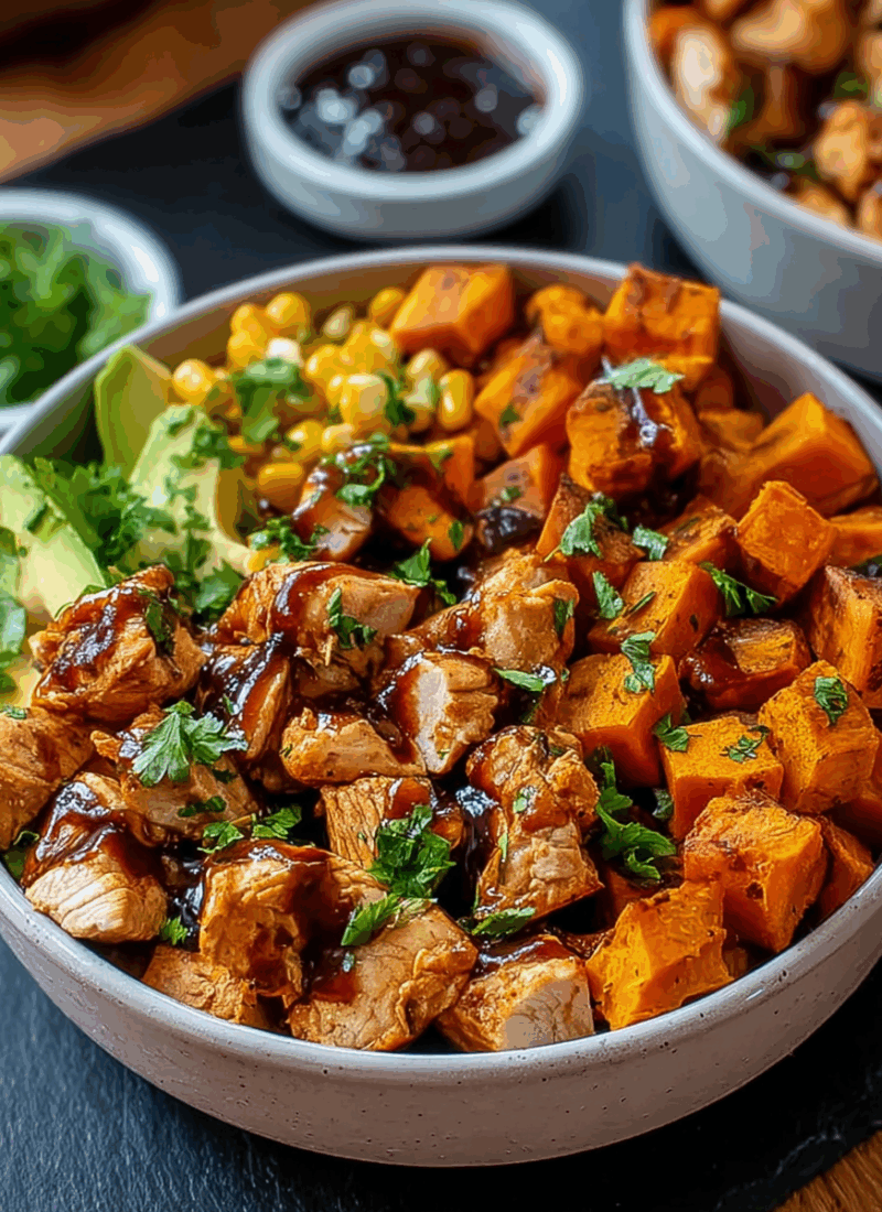 BBQ Chicken Sweet Potato Bowl