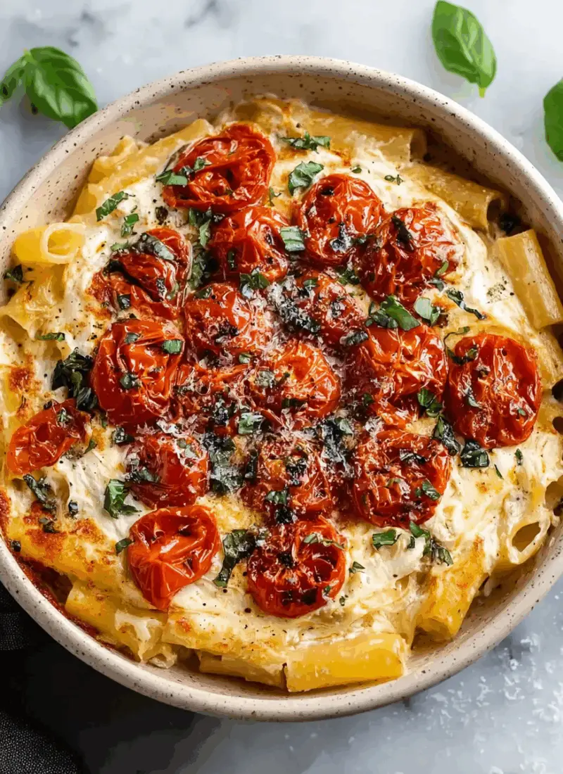 Roasted Tomato and Garlic Ricotta Pasta