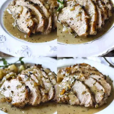 Cast Iron Pork Loin with Gravy