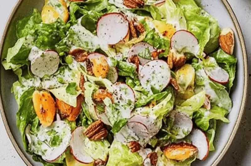Summer Salad with Clean Eating Buttermilk Dressing