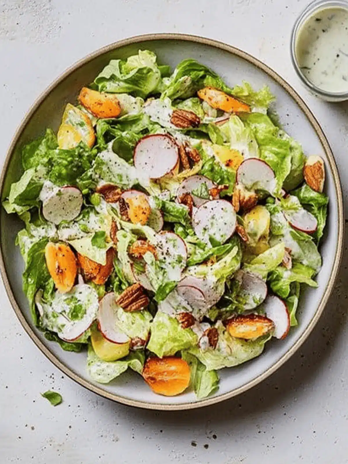 Summer Salad with Clean Eating Buttermilk Dressing