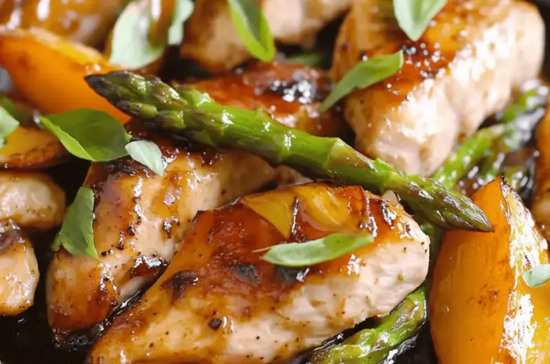 One-Pan Balsamic Chicken and Asparagus
