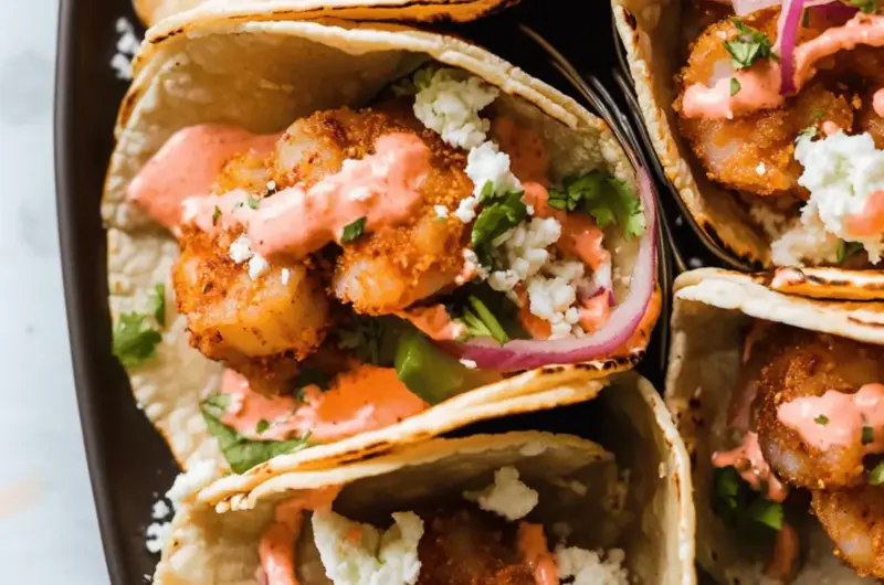 Crispy Baja Shrimp Tacos with Chipotle Mayo