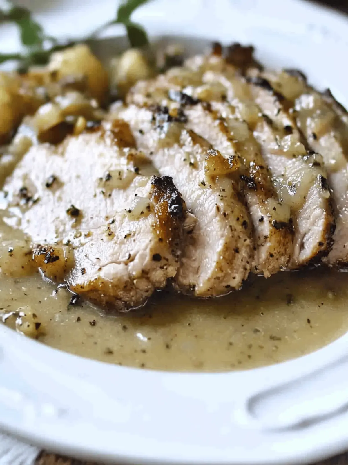 Cast Iron Pork Loin with Gravy