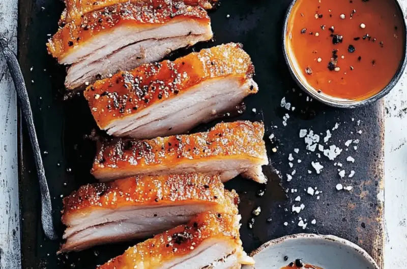 Crispy Pork Belly With Fennel Black Salt