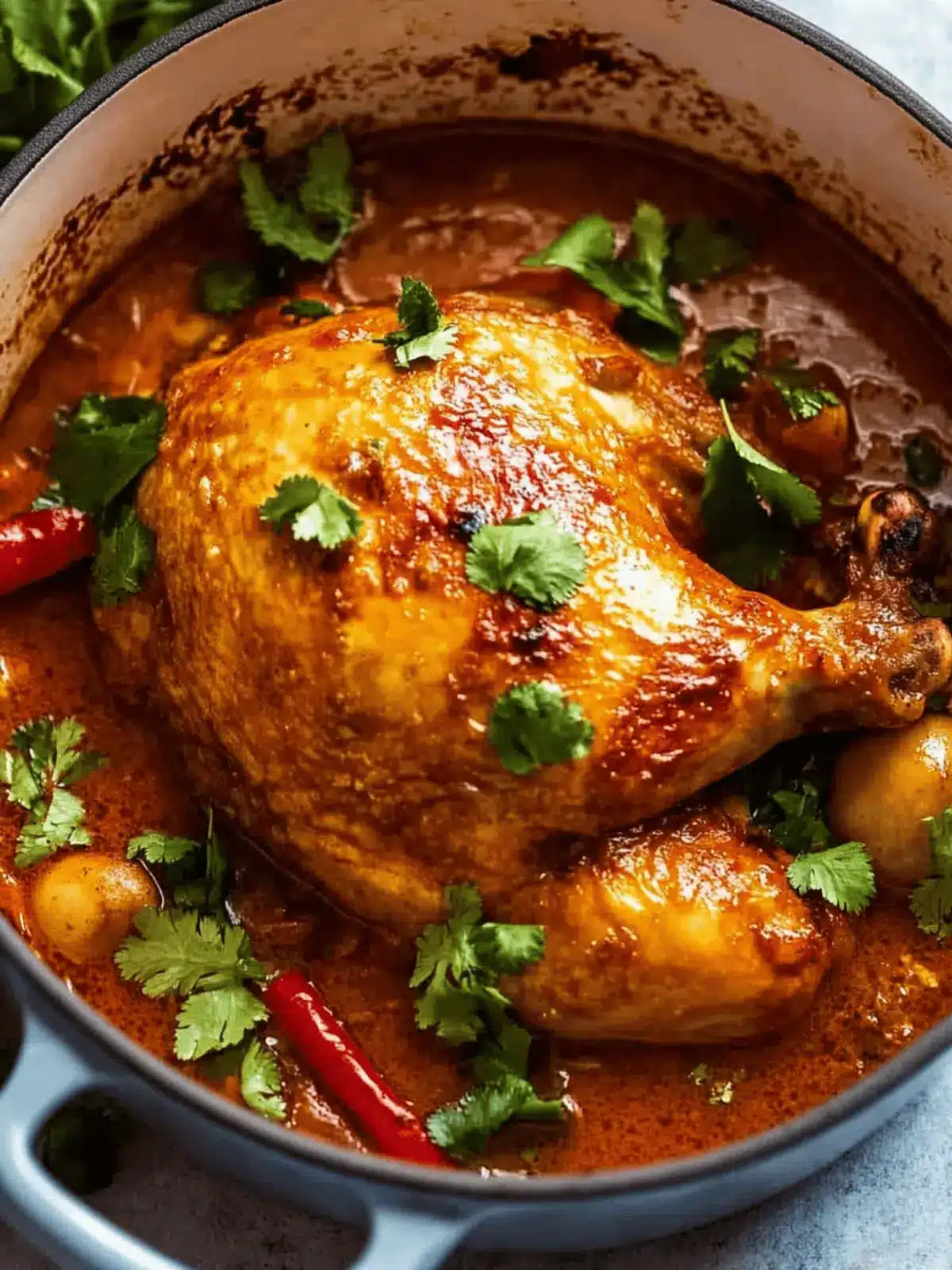 Thai Red Curry Pot Roast Chicken: A Cozy One-Pot Delight