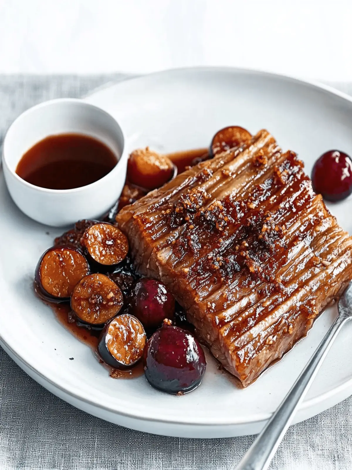 Crispy Pork Belly With Spiced Plum Sauce