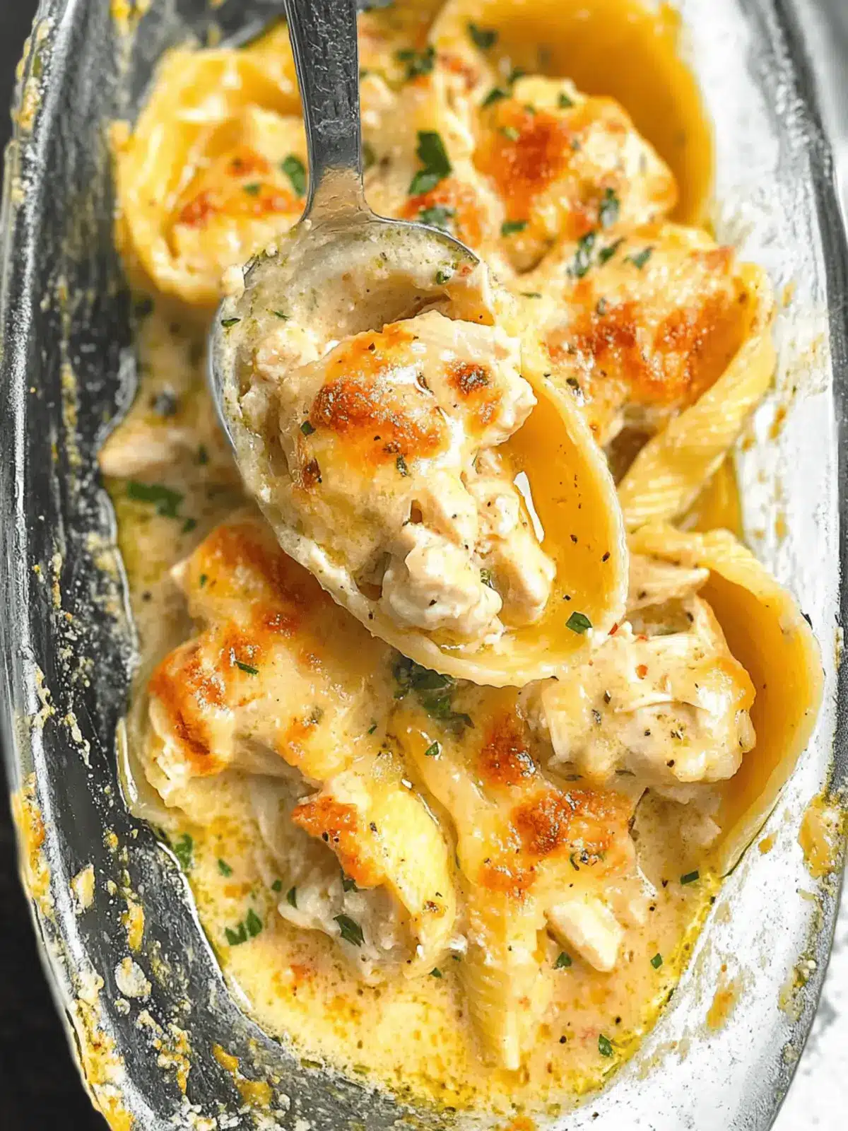 Chicken Scampi Stuffed Pasta Shells