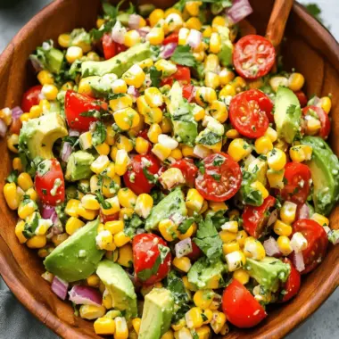 Summer Corn Salad with Avocado