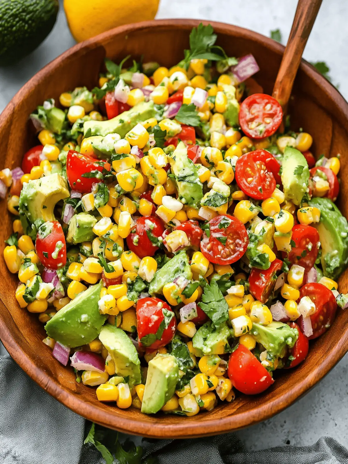 Summer Corn Salad with Avocado