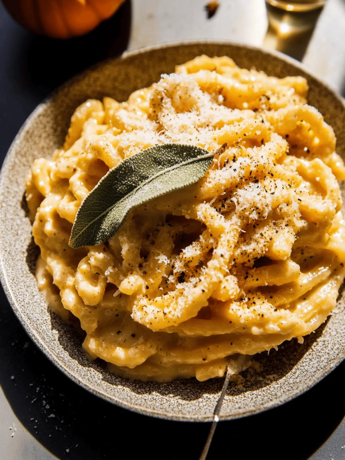 Sage Brown Butter Pumpkin Pasta Alfredo