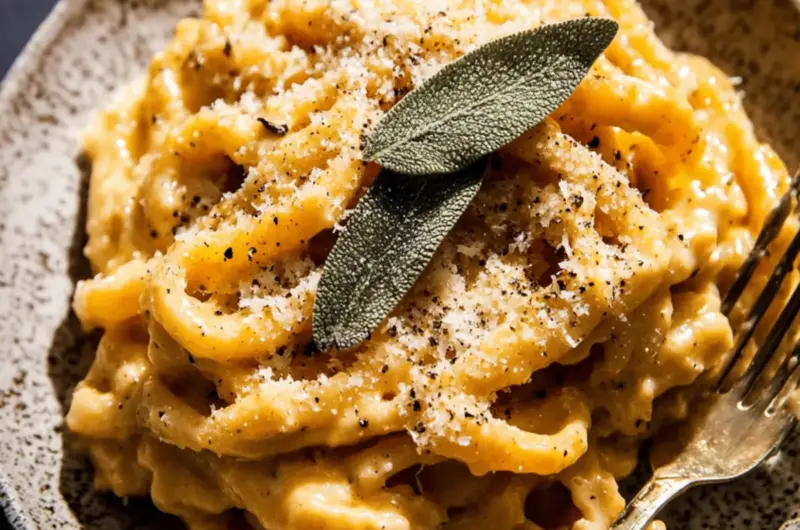 Sage Brown Butter Pumpkin Pasta Alfredo
