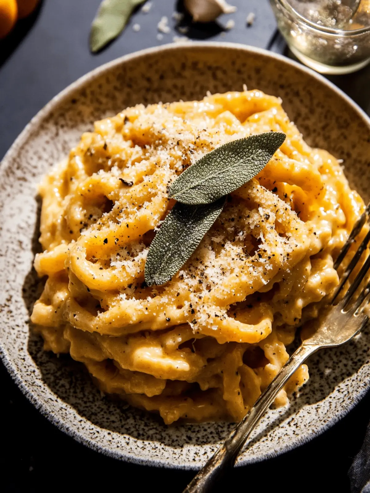 Sage Brown Butter Pumpkin Pasta Alfredo
